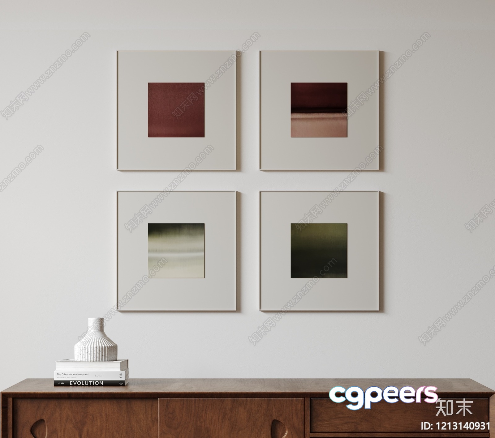 Modern Minimalist Decor 3D Model - 4999 - VRAY Render Modern Minimalist Decor 3D Model - 4999 - VRAY Render