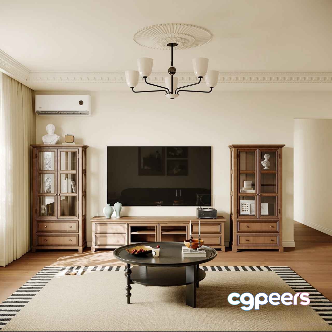 Modern Living Room 3D Model - 13382 - VRAY Render Modern Living Room 3D Model - 13382 - VRAY Render