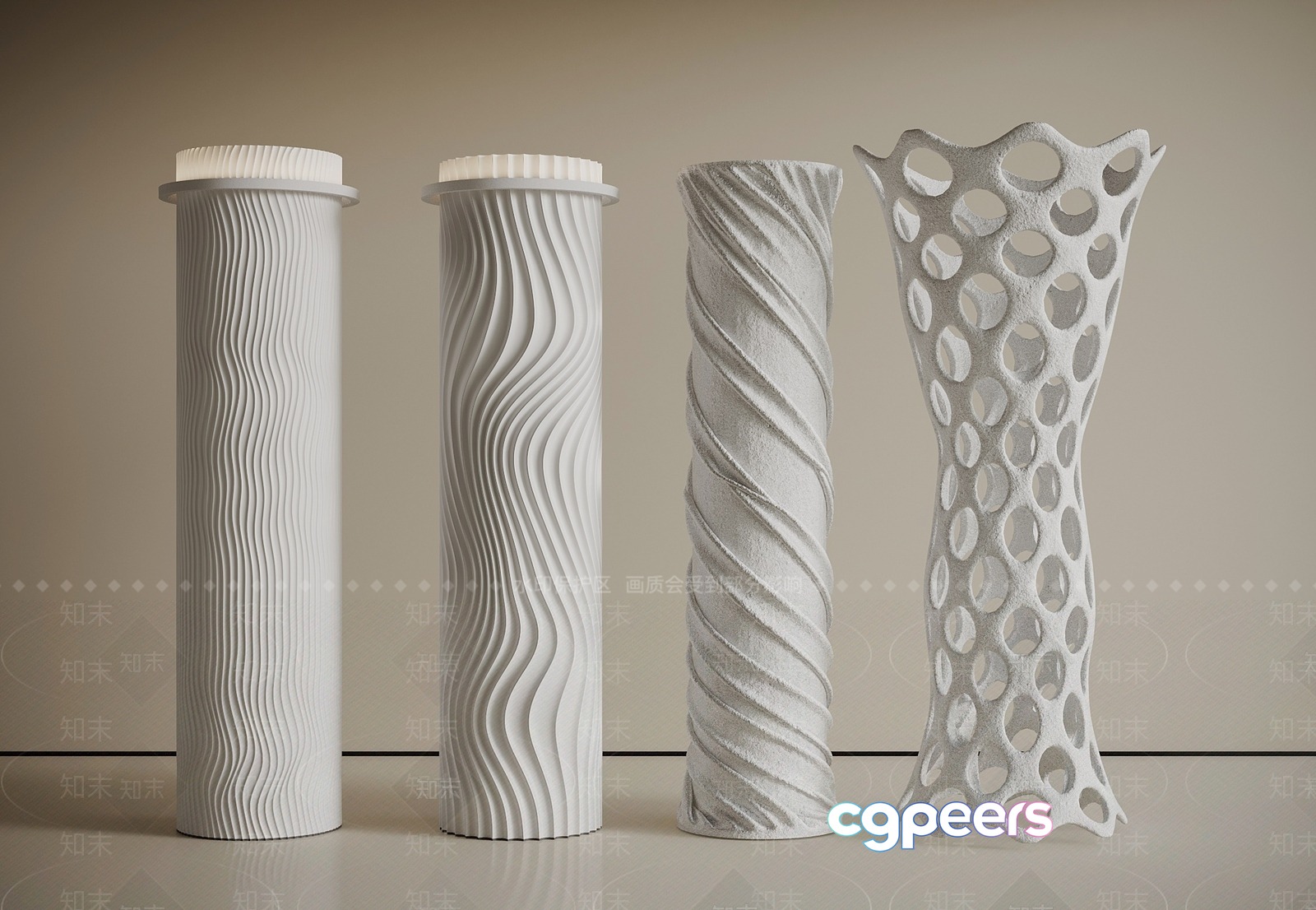 These Are 3D Printed Objects 3D Model - 2954 - VRAY Render
