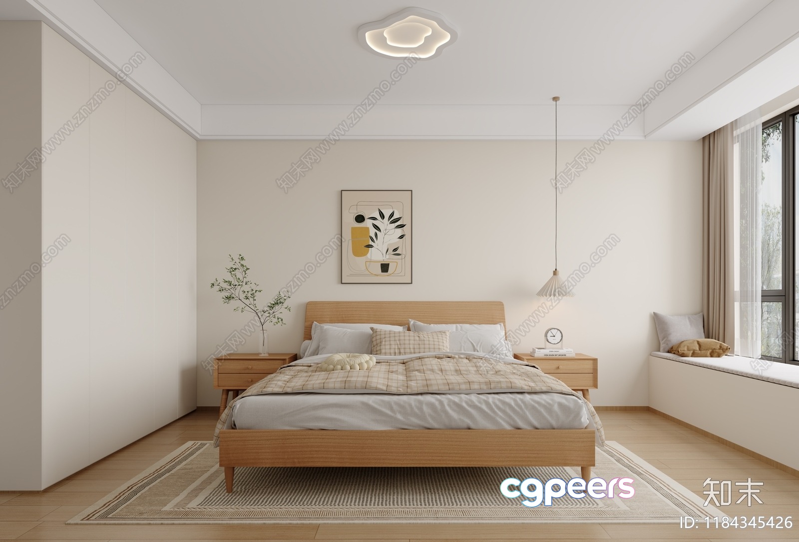 Cozy Bedroom 3D Model - 18341 - CORONA Render