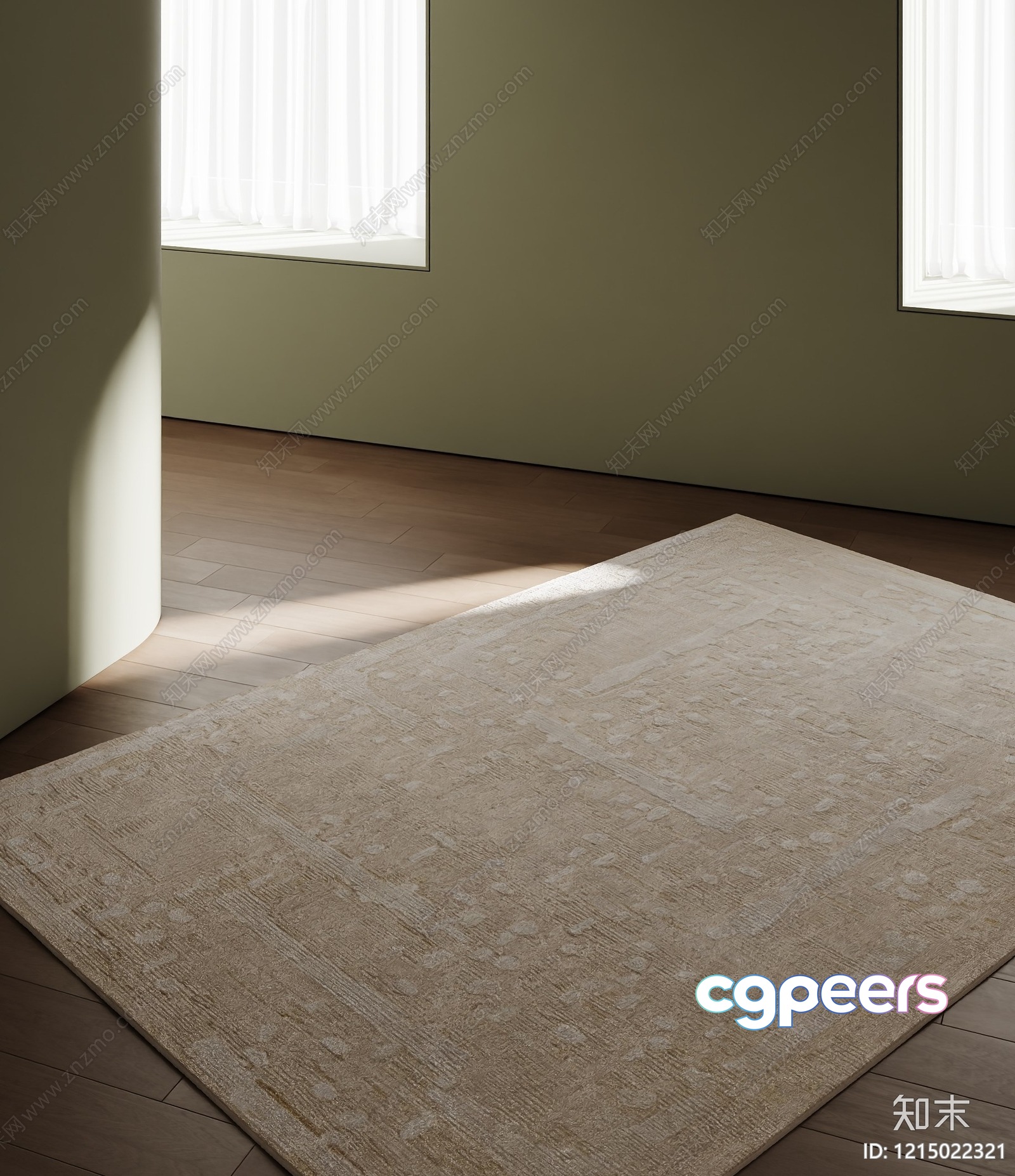 A Beige Rug In A Room 3D Model - 7620 - VRAY Render A Beige Rug In A Room 3D Model - 7620 - VRAY Render