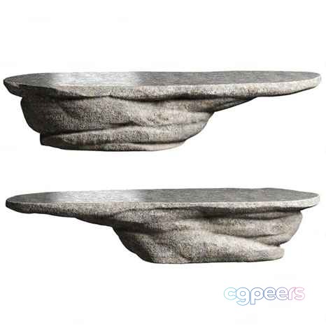 Grey Stone Shelves 3D Model - 11331 - CORONA Render Grey Stone Shelves 3D Model - 11331 - CORONA Render