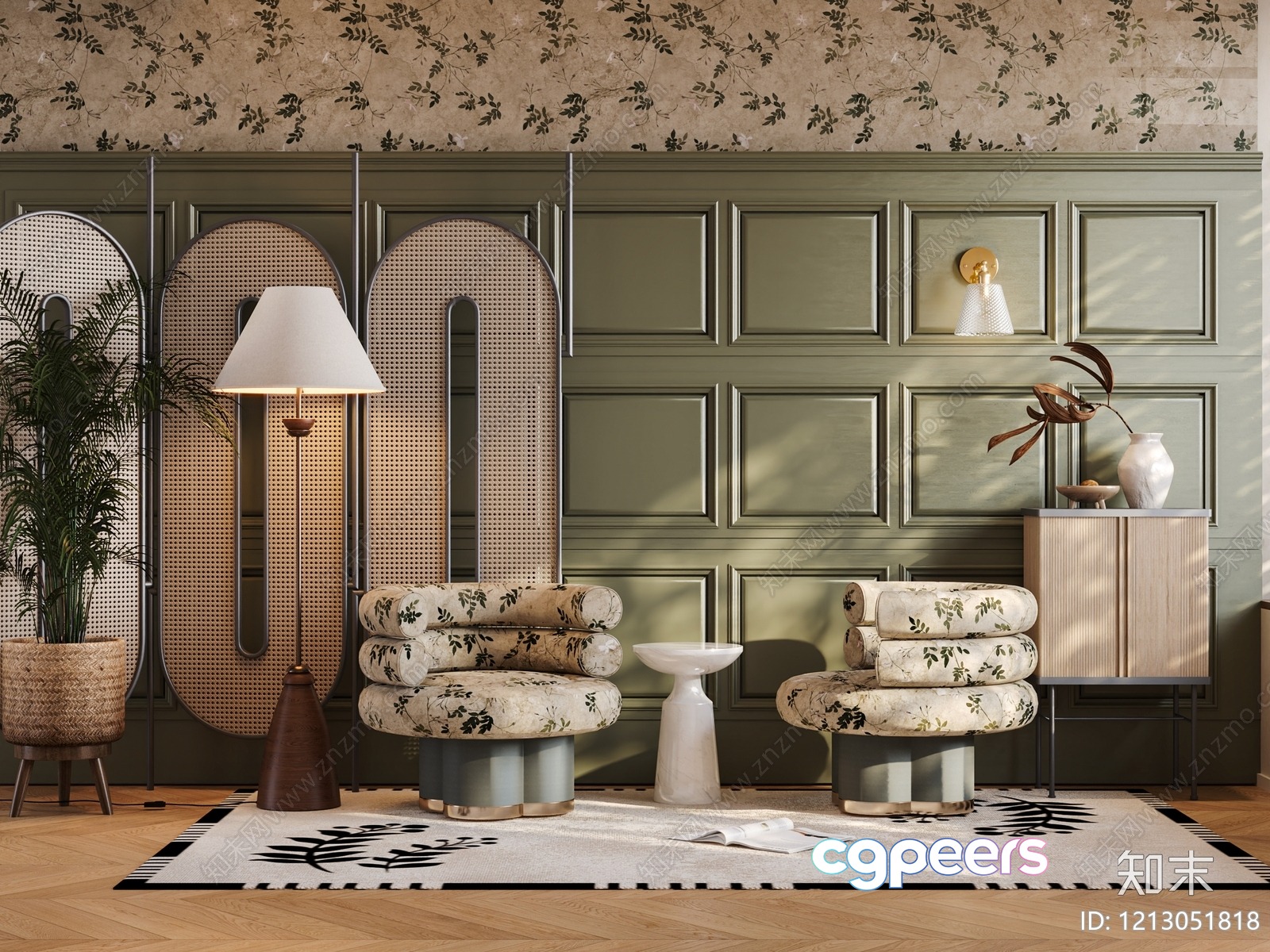 Modern Living Room 3D Model - 14481 - VRAY Render