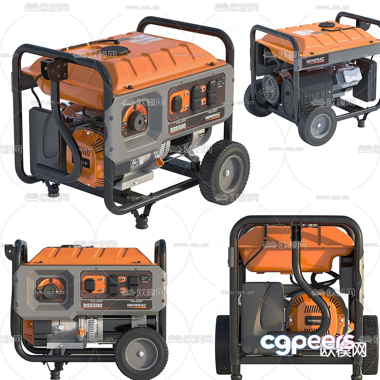 Modern gasoline generator 3d model Modern gasoline generator 3d model
