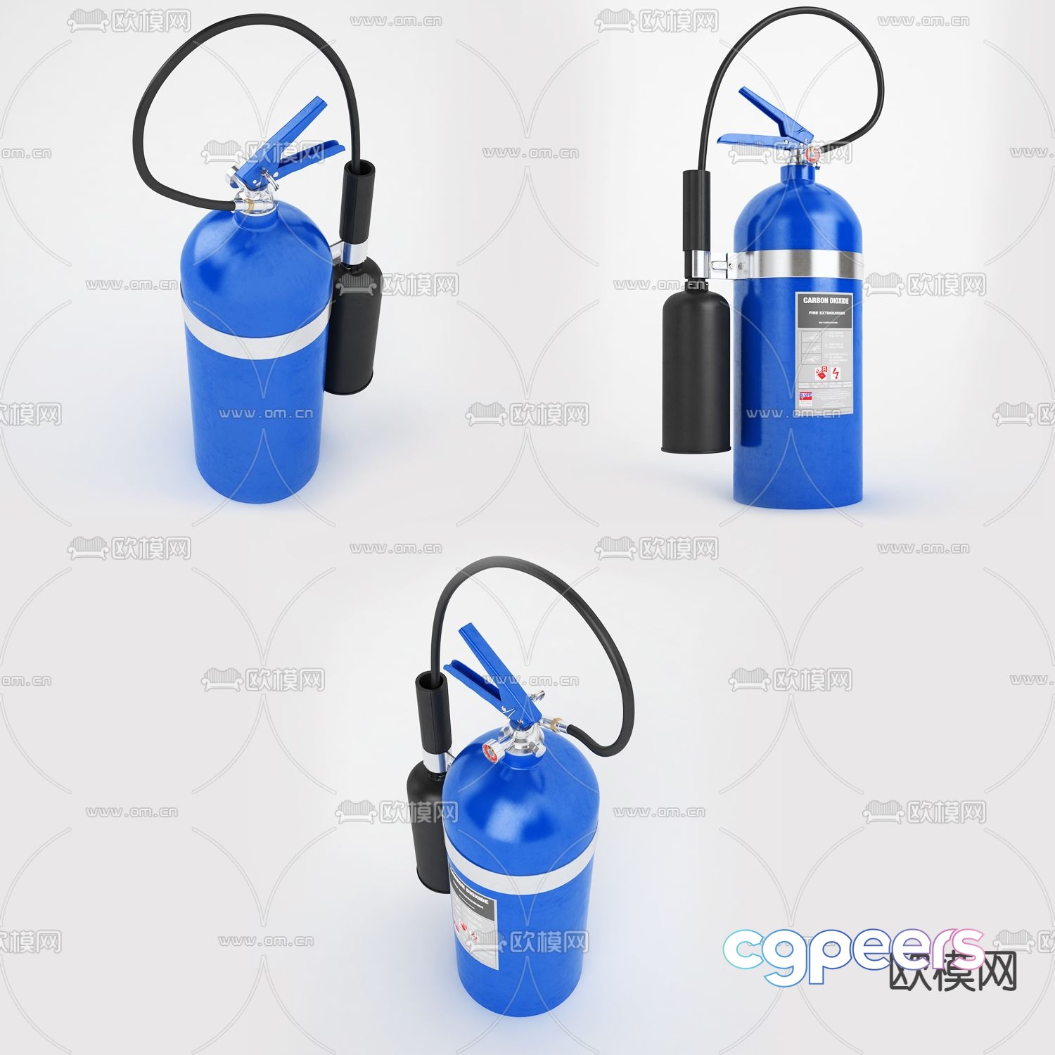Modern fire extinguisher 3d model Modern fire extinguisher 3d model