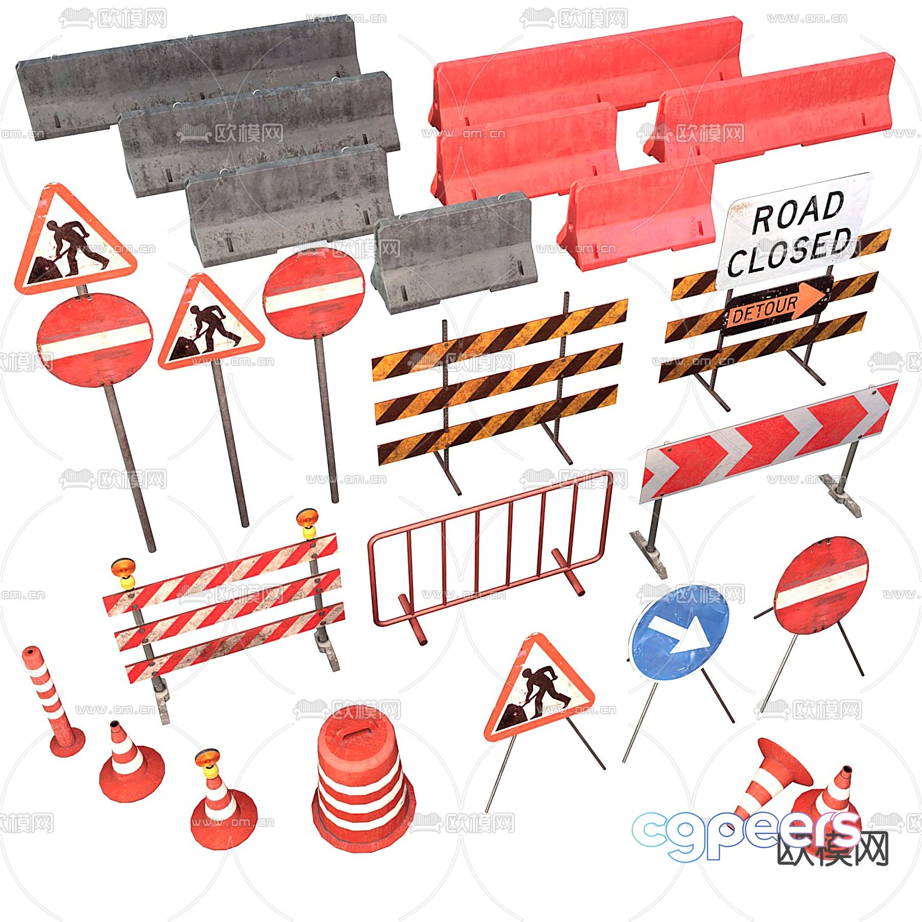 Modern transportation facility signage 3d model Modern transportation facility signage 3d model
