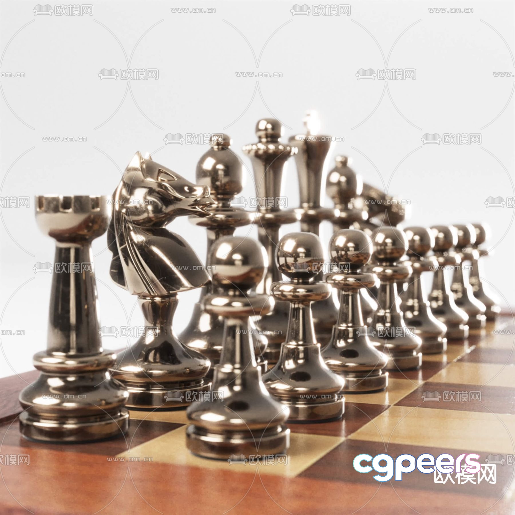 Modern chess 3d model Modern chess 3d model