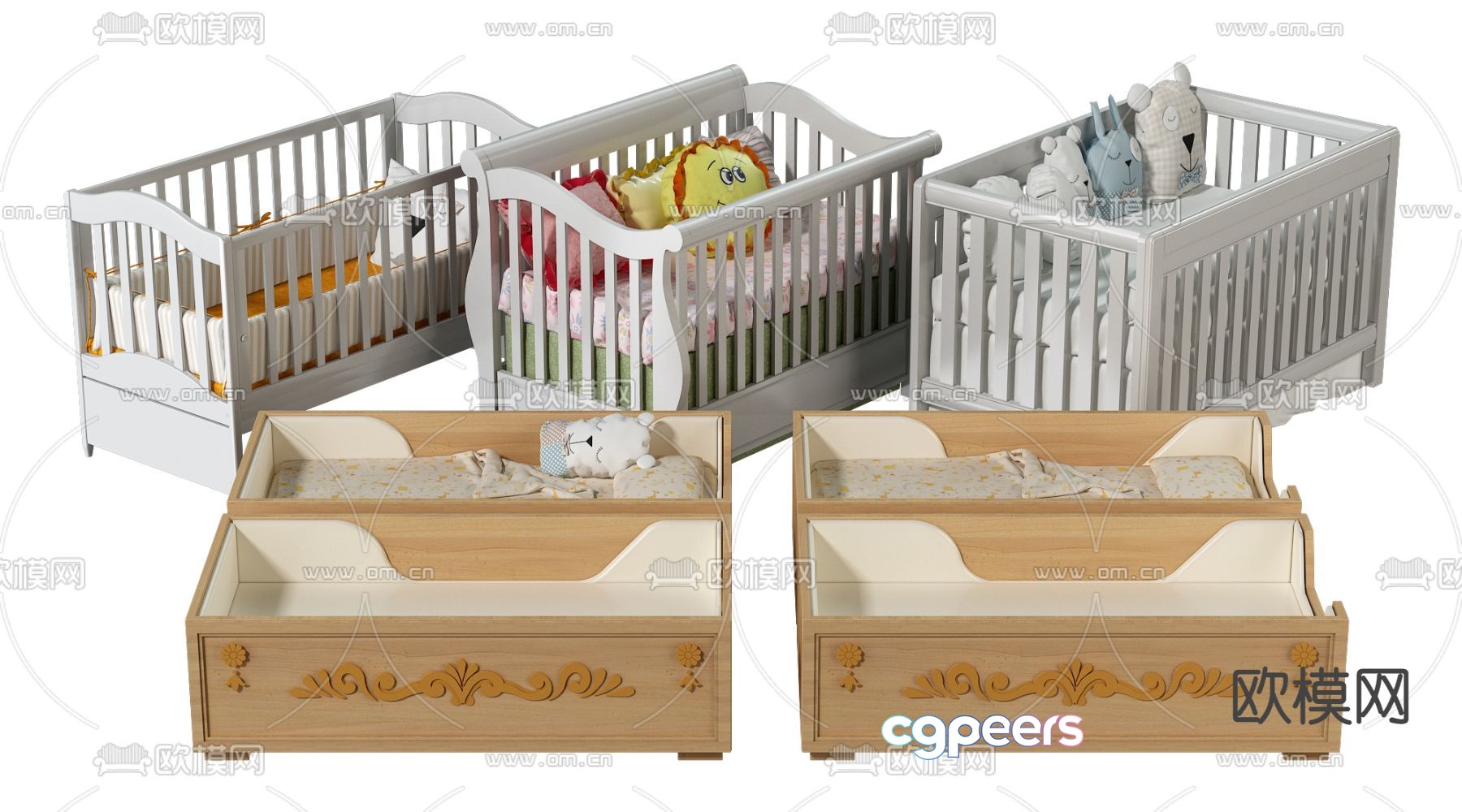 Nordic crib 3d model Nordic crib 3d model