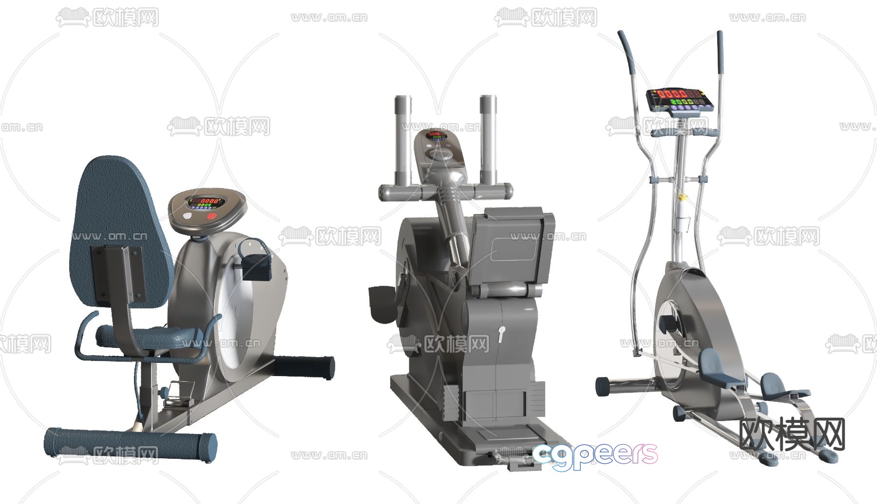 Modern fitness equipment 3d model Modern fitness equipment 3d model