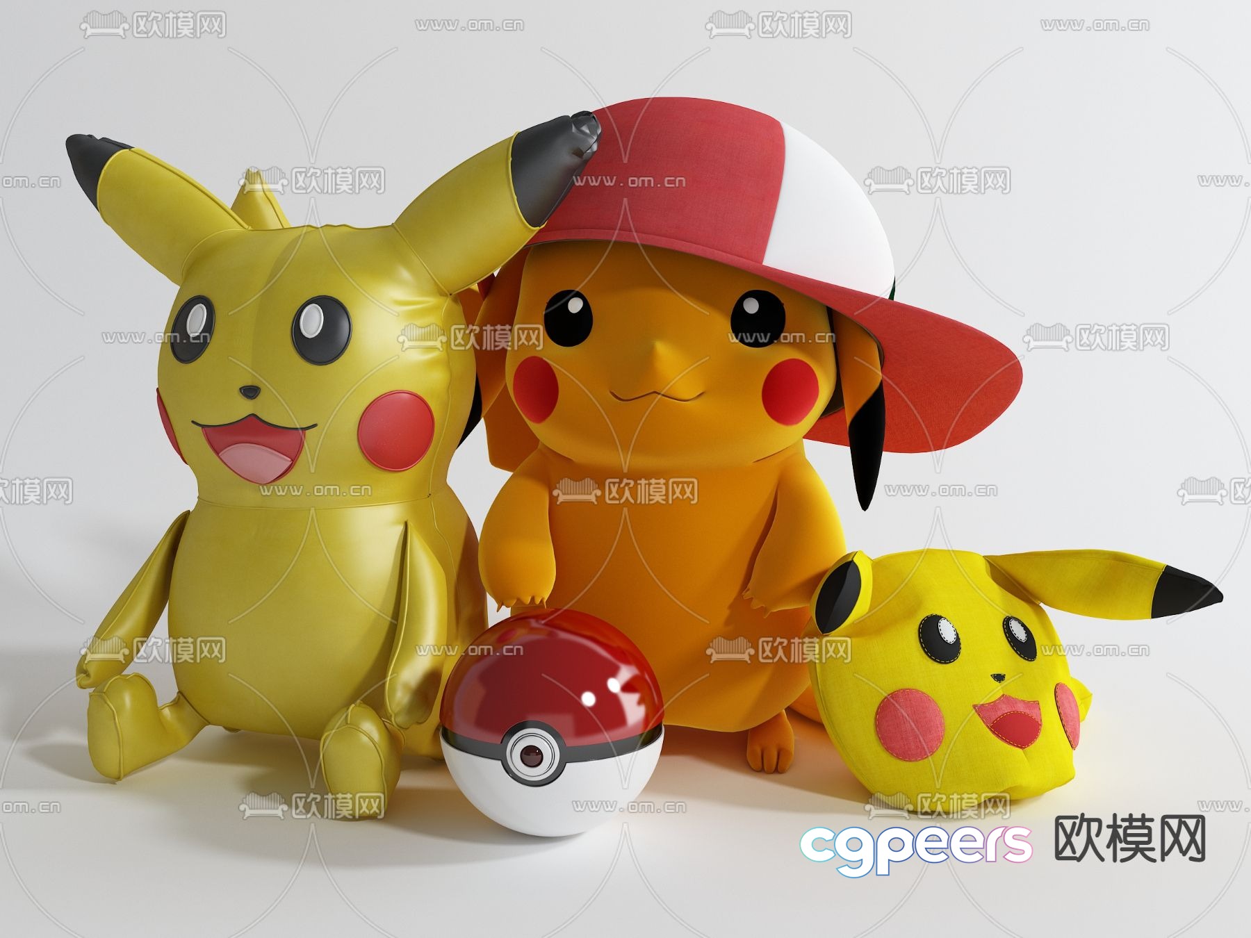 Modern Pikachu toy 3d model Modern Pikachu toy 3d model