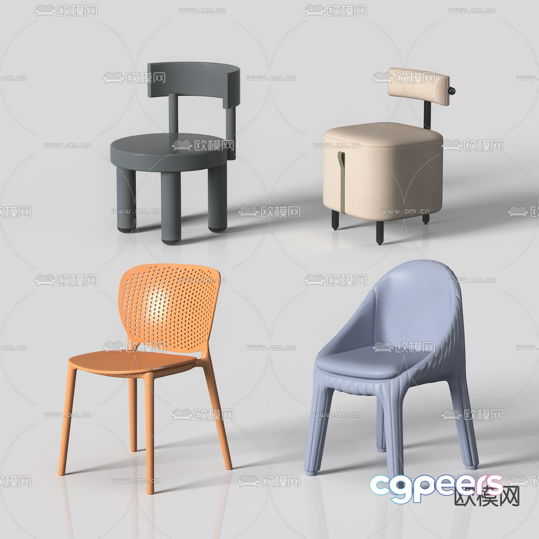 Modern child seat 3d model Modern child seat 3d model