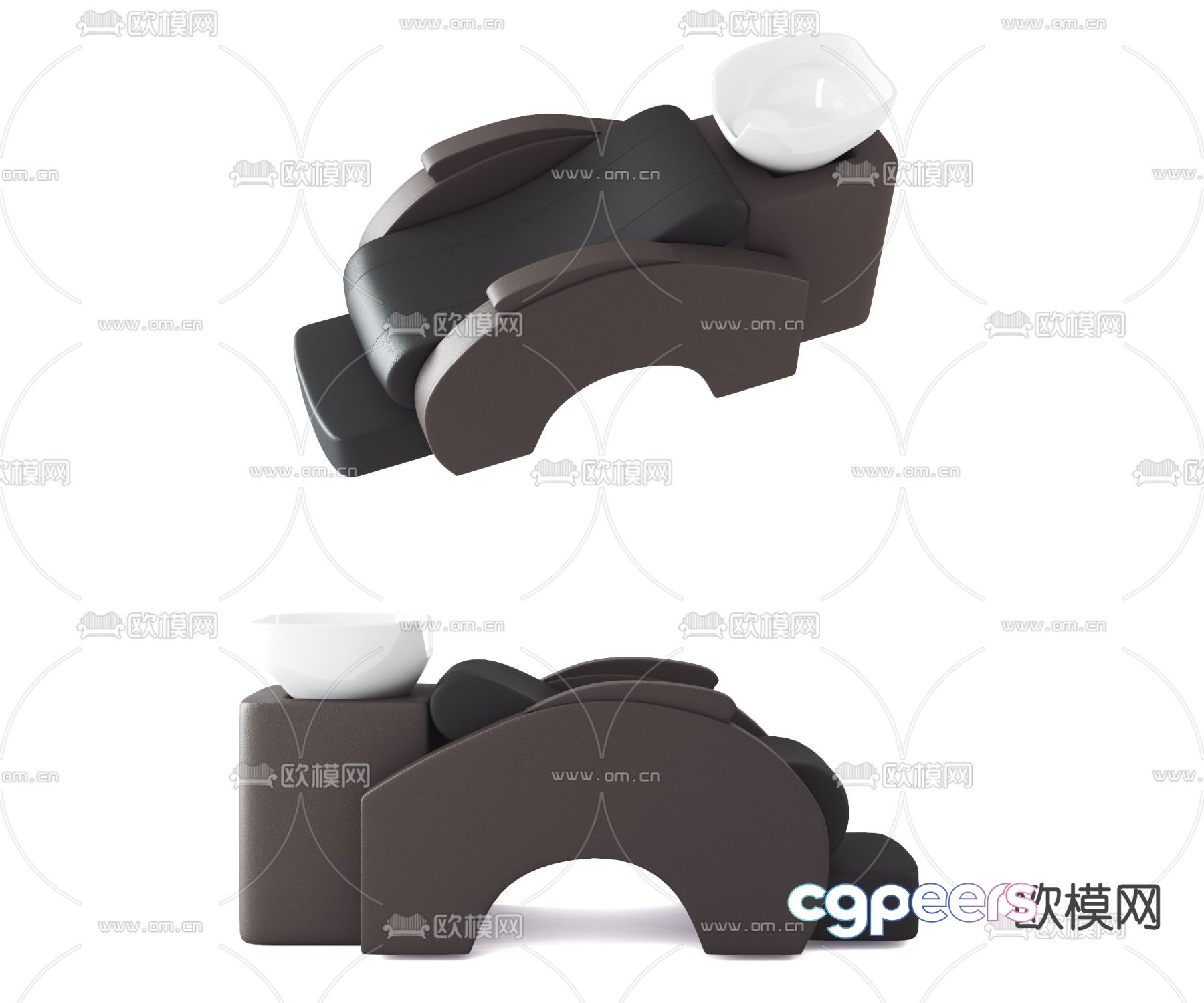 Modern shampoo bed 3d model Modern shampoo bed 3d model