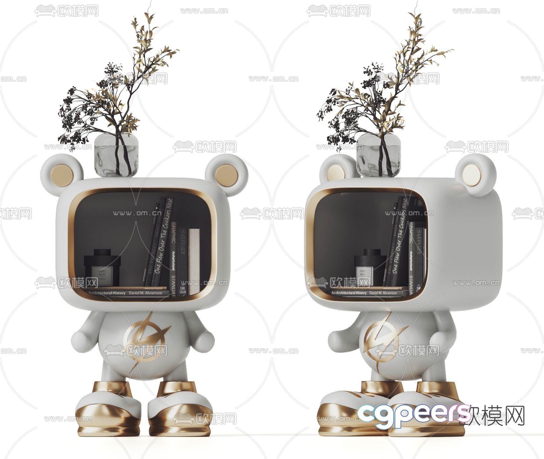 Modern children’s bedside table 3d model Modern children’s bedside table 3d model