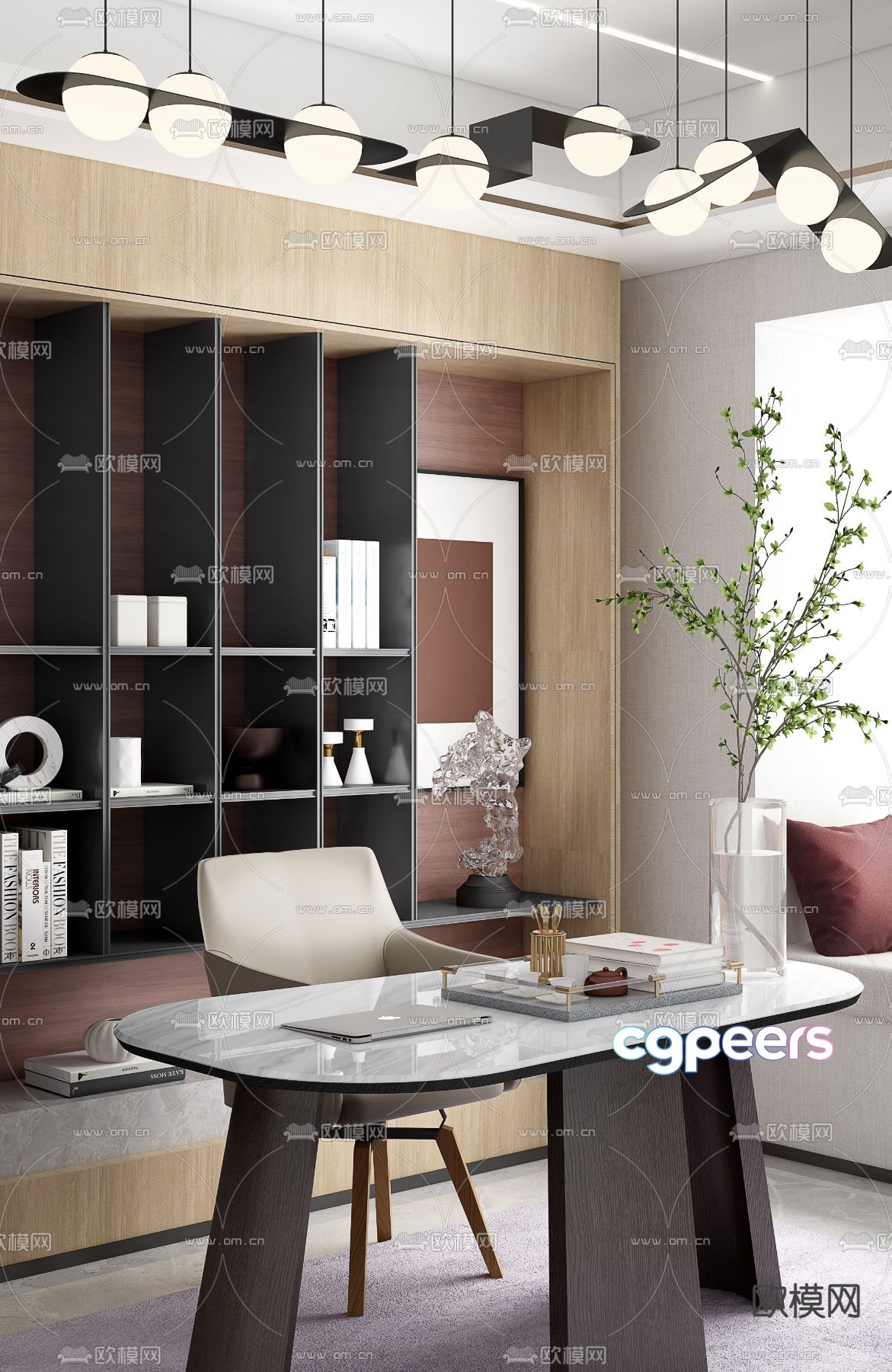 Salavi Design Modern Study Room 3D Model Salavi Design Modern Study Room 3D Model