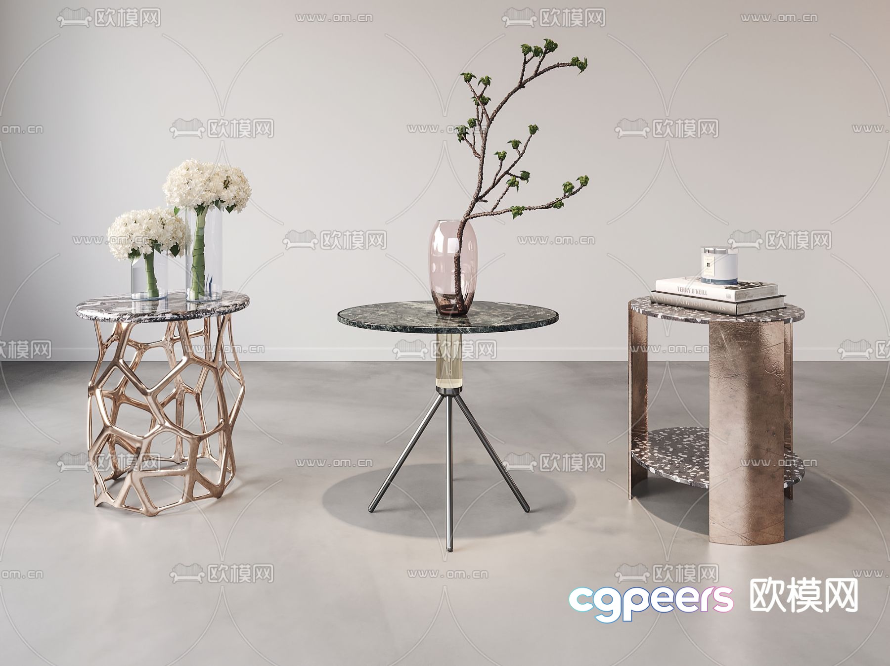 BAXTER circle and side table 3d model BAXTER circle and side table 3d model