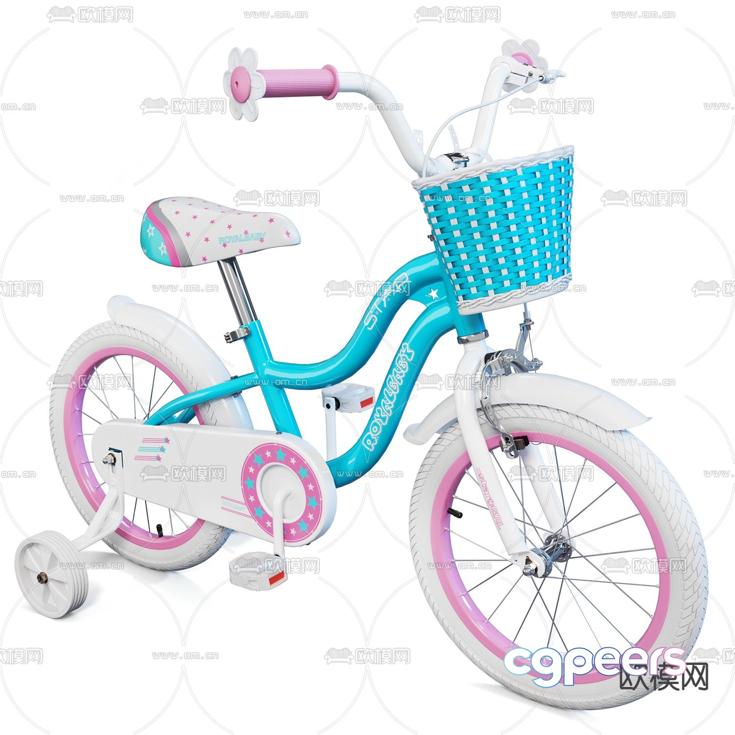 Modern children’s bicycle 3d model Modern children’s bicycle 3d model