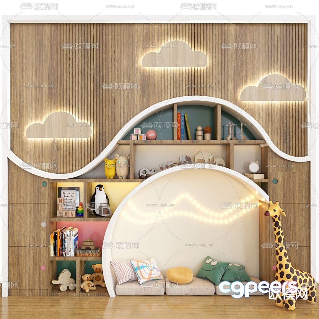 Modern children’s furniture 3d model Modern children’s furniture 3d model