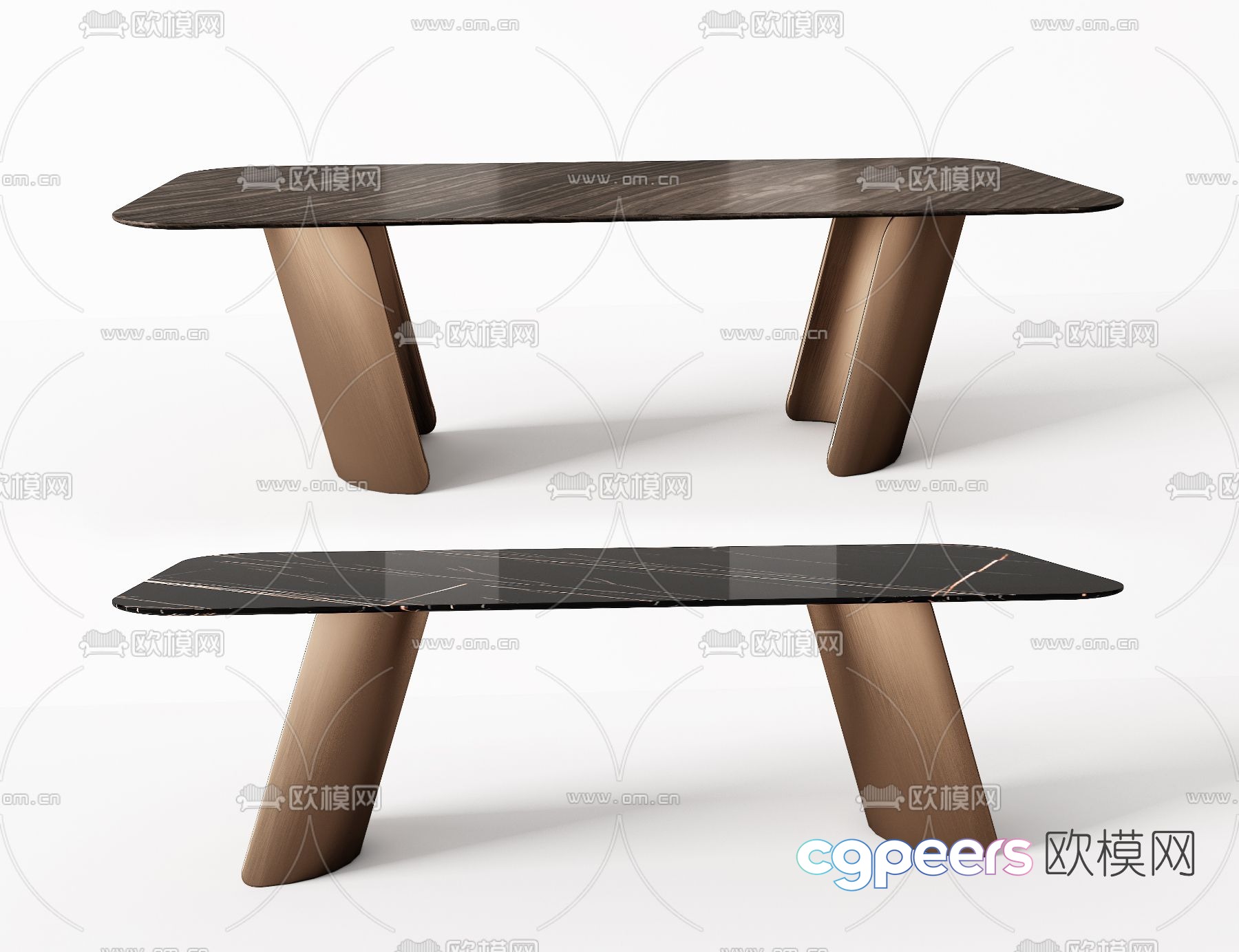 Minotti modern bar dining table 3d model Minotti modern bar dining table 3d model