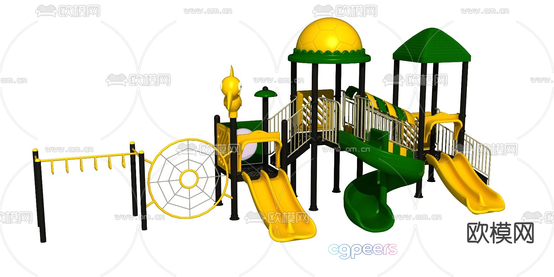 Modern children's slide ride 3d model Modern children's slide ride 3d model