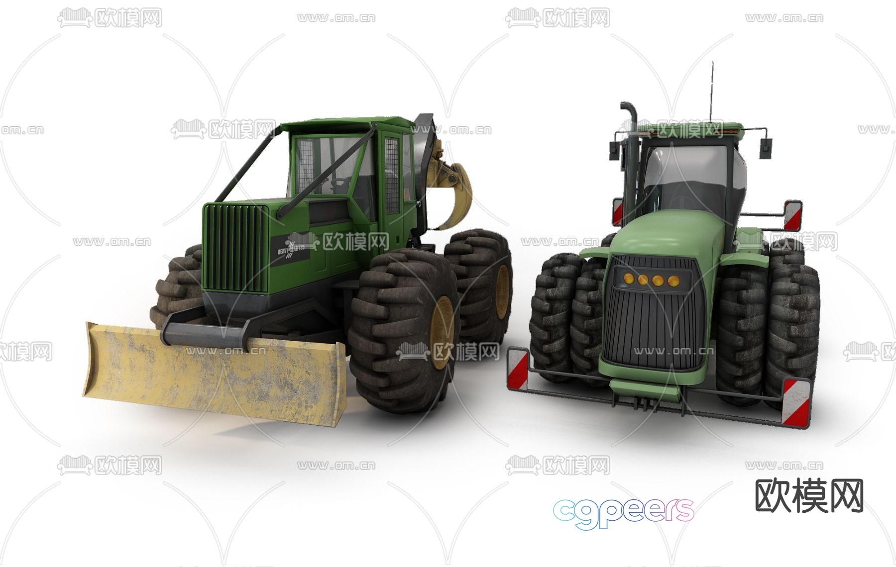Modern industrial agricultural tractor 3d model Modern industrial agricultural tractor 3d model