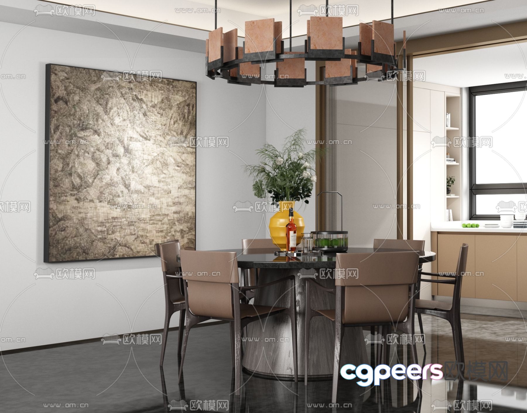HWCD design modern restaurant 3d model HWCD design modern restaurant 3d model