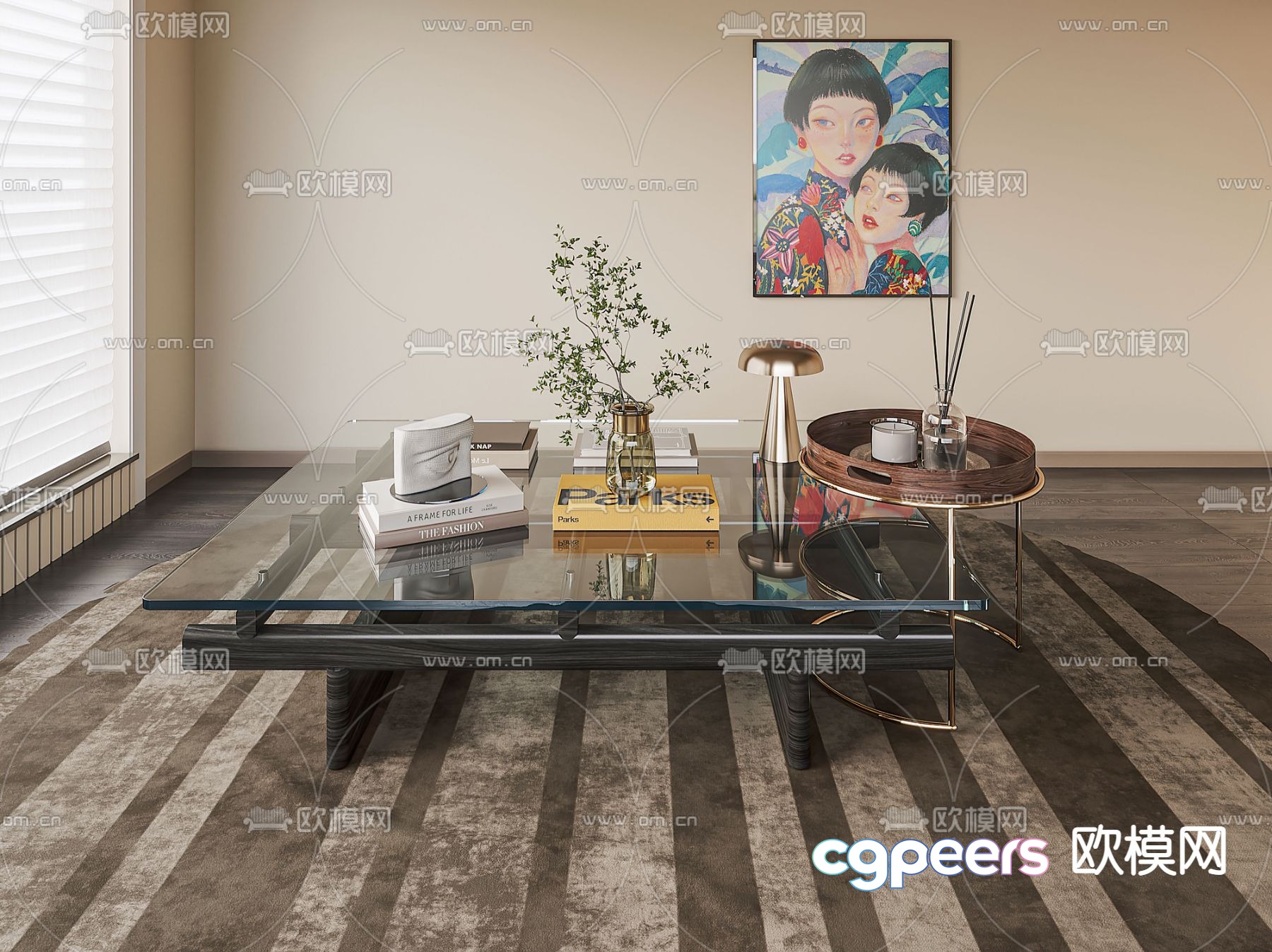 Poliform square coffee table 3d model Poliform square coffee table 3d model