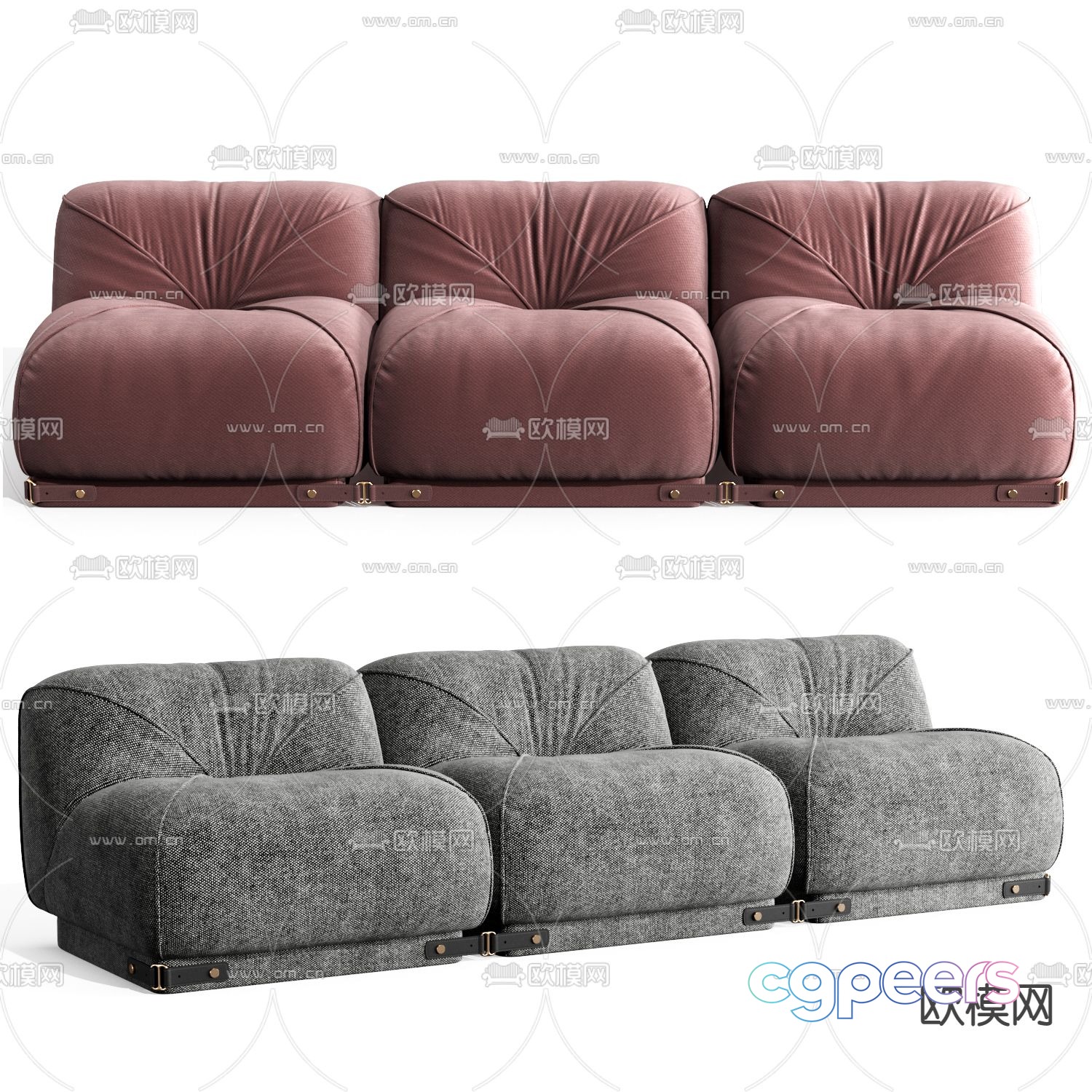 Natuzzi multi-seat sofa 3d model Natuzzi multi-seat sofa 3d model
