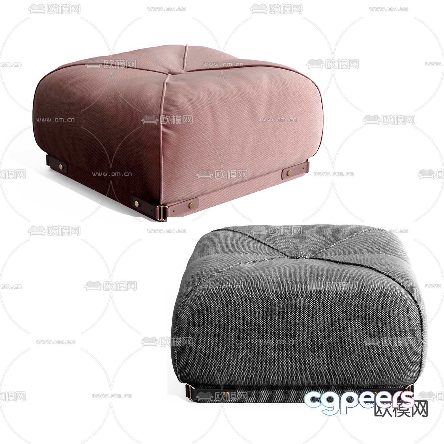 Natuzzi sofa stool 3d model Natuzzi sofa stool 3d model
