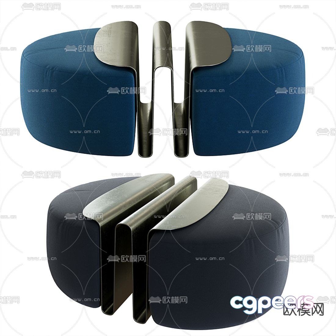 Natuzzi sofa stool stool 3d model Natuzzi sofa stool stool 3d model