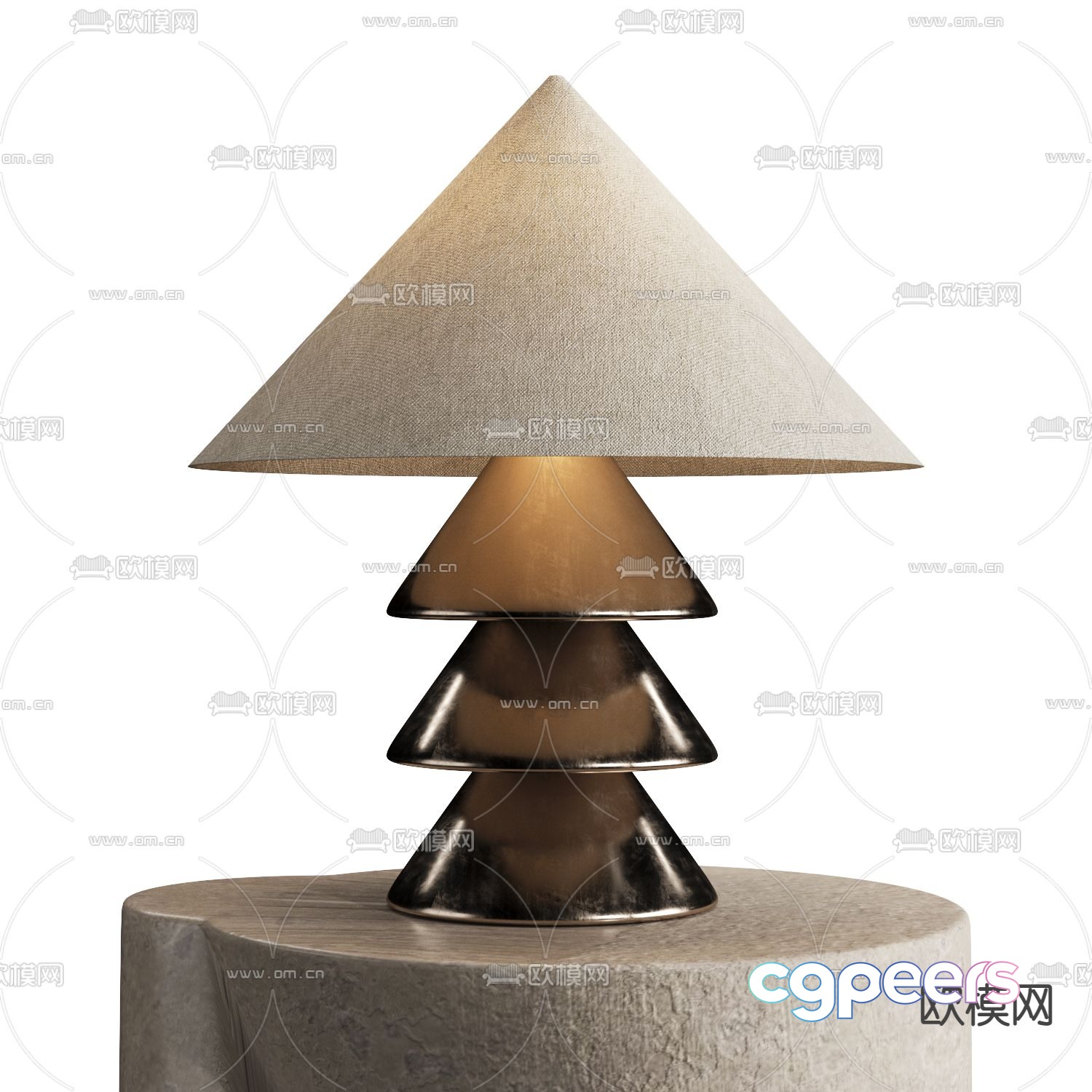 FLOS tapered table lamp 3d model FLOS tapered table lamp 3d model