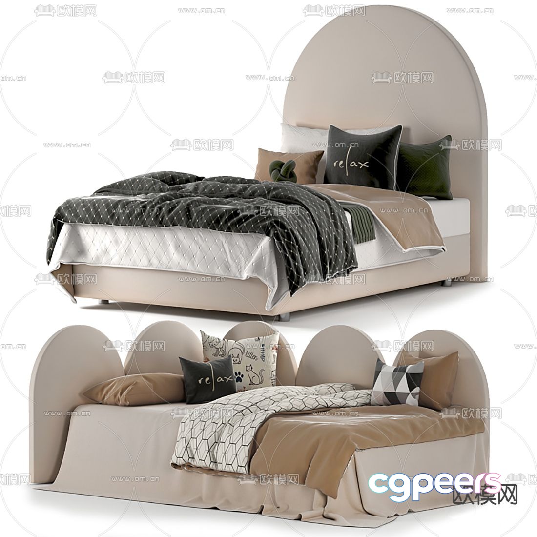 Modern children’s bed 3d model Modern children’s bed 3d model