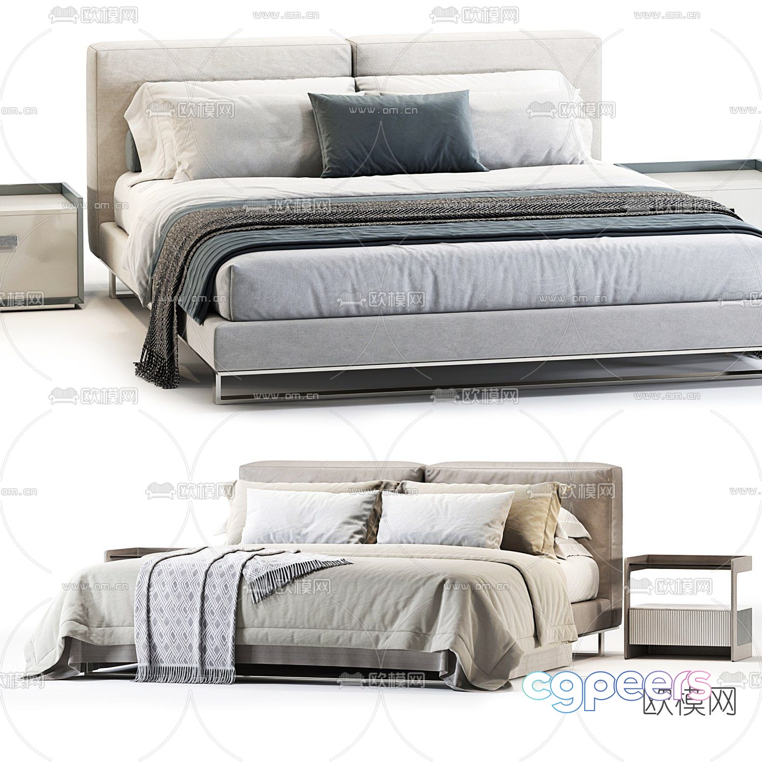 poliform double bed 3d model poliform double bed 3d model