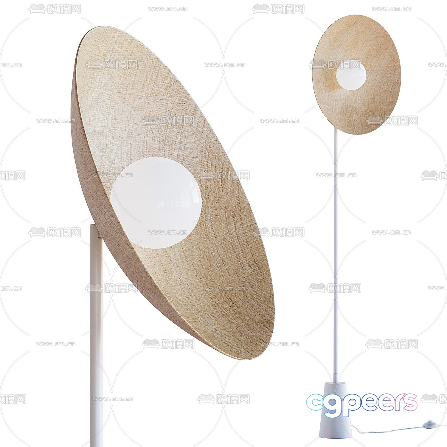 FLOS disc floor lamp 3d model FLOS disc floor lamp 3d model