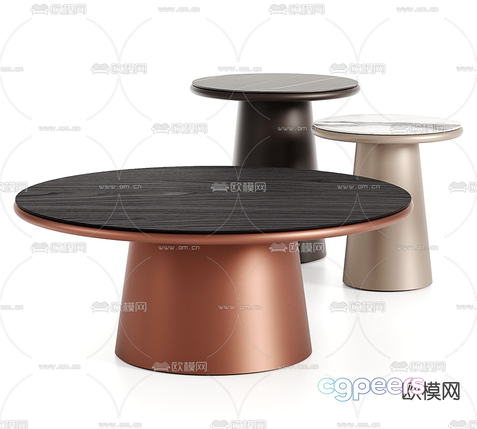 Poliform round coffee table 3d model Poliform round coffee table 3d model