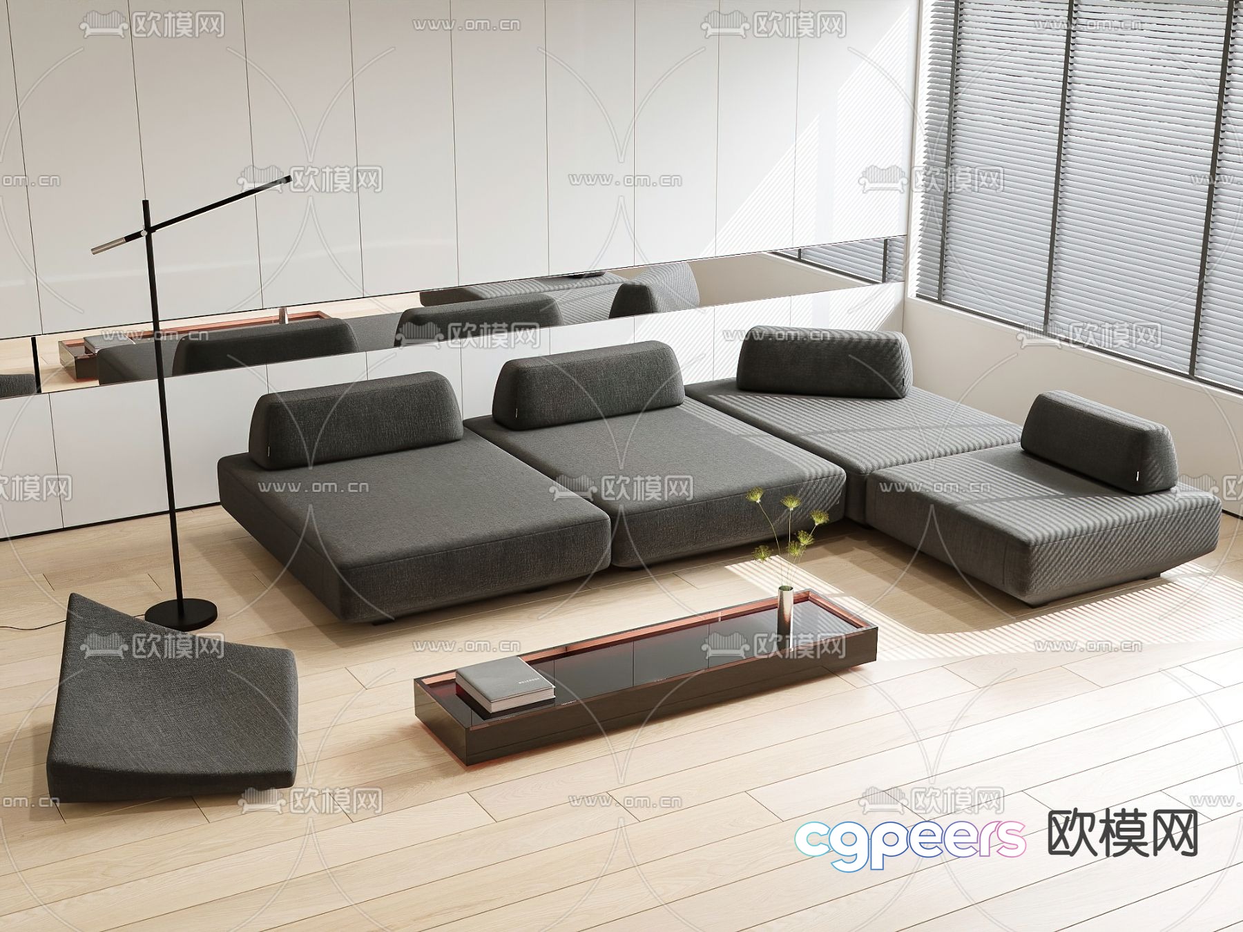 FENDI modular sofa 3d model FENDI modular sofa 3d model