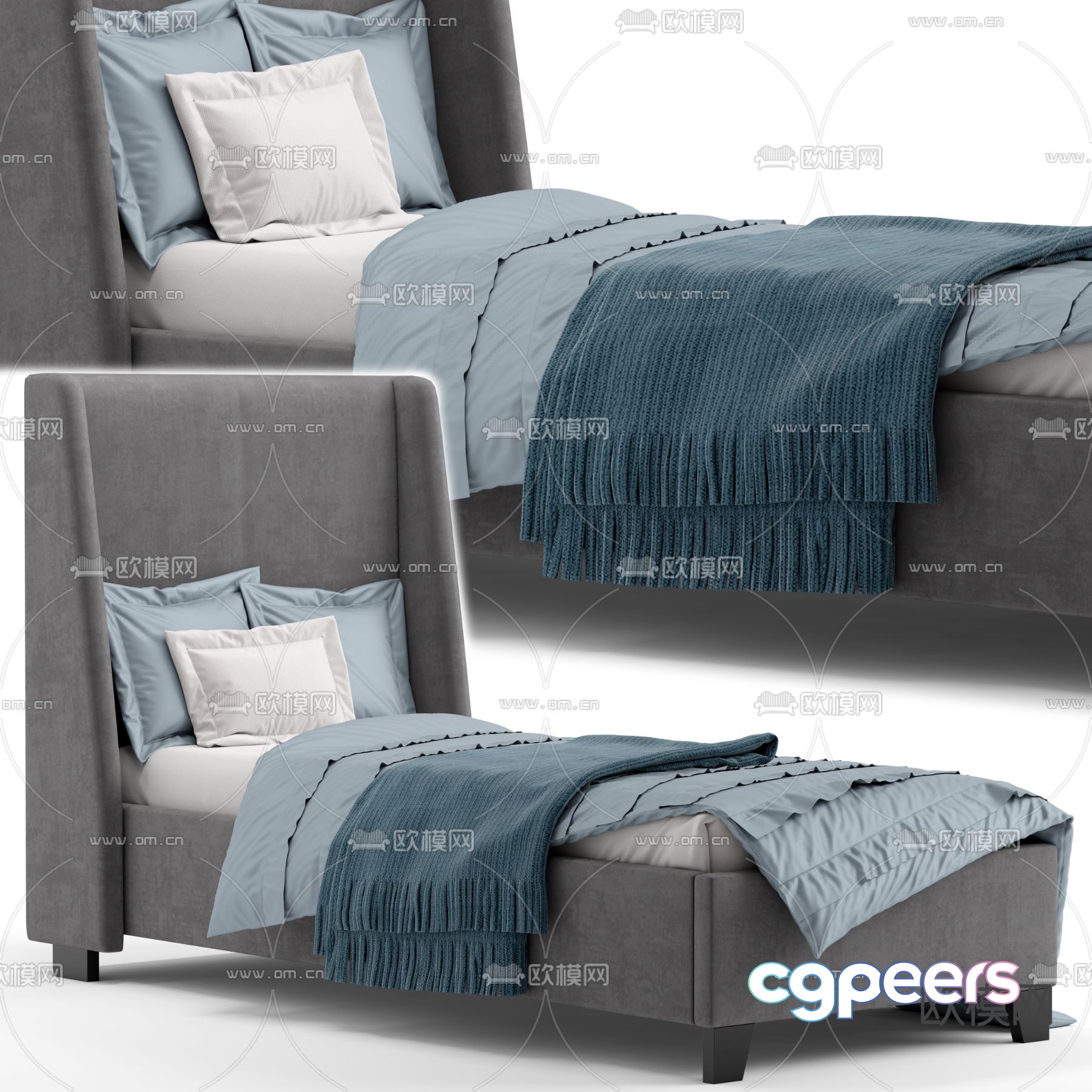 Modern children’s bed 3d model Modern children’s bed 3d model