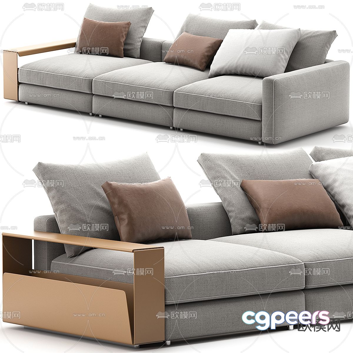 Flexform multi-person sofa 3d model Flexform multi-person sofa 3d model