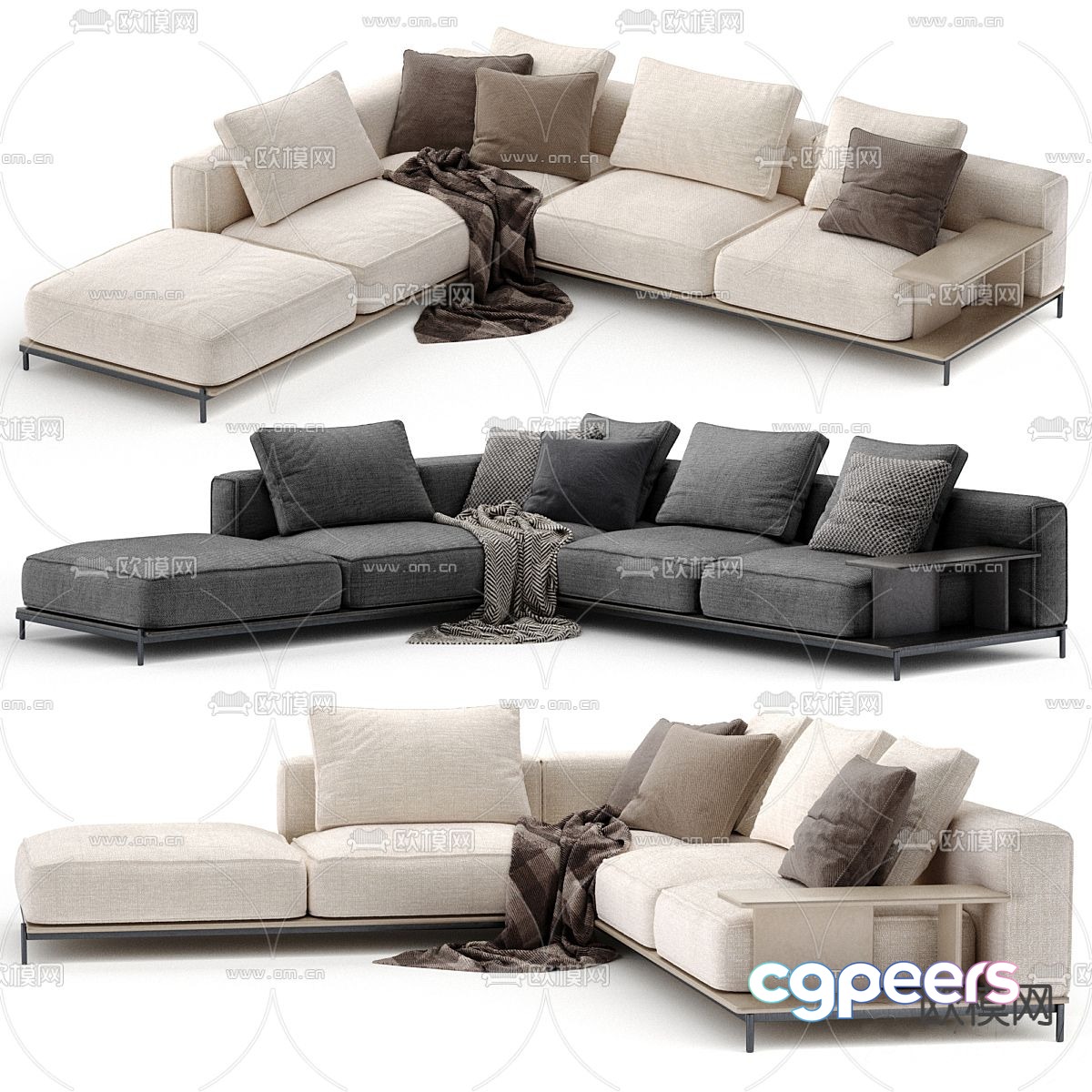 Poliform corner sofa 3d model Poliform corner sofa 3d model