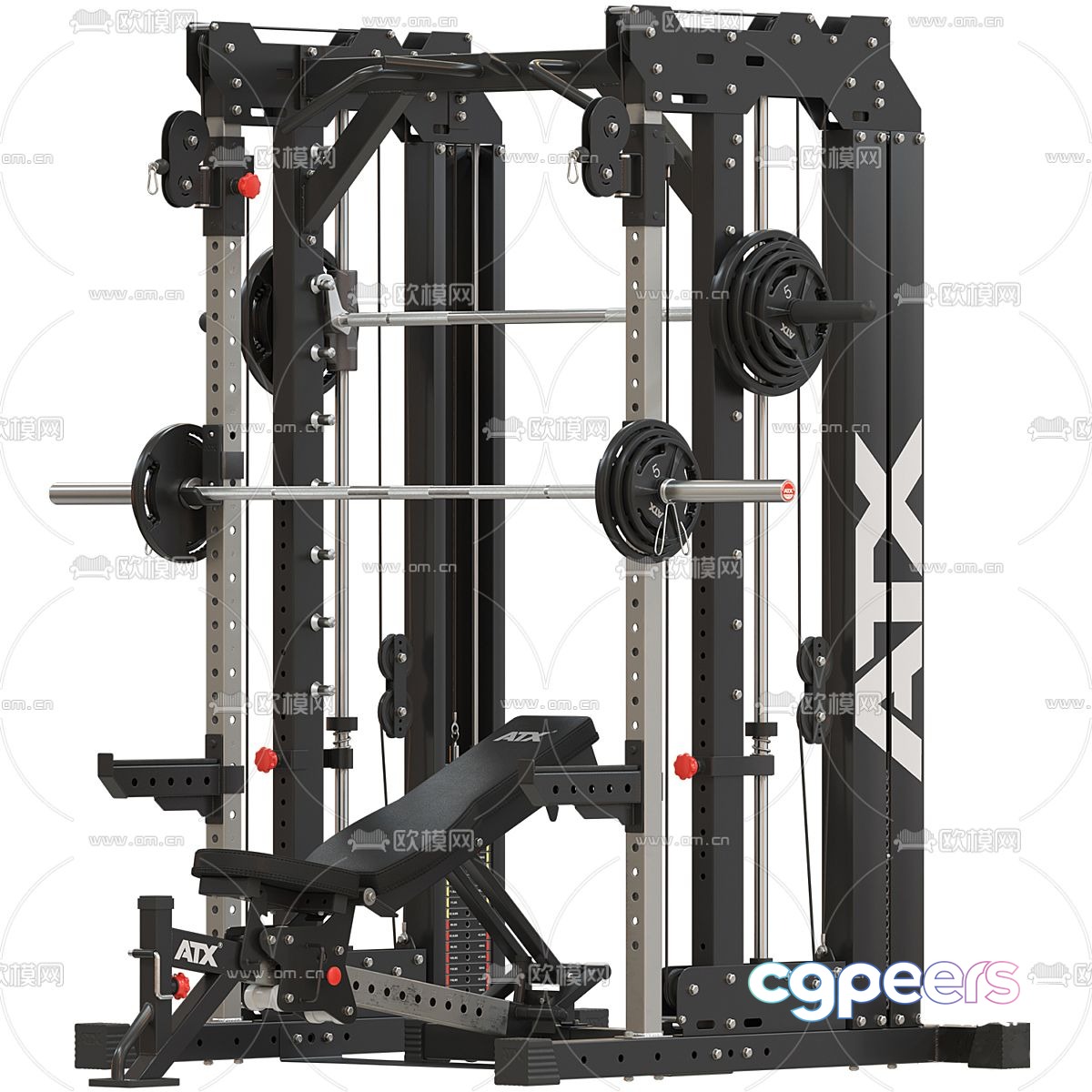Weightlifting machine fitness equipment 3d model Weightlifting machine fitness equipment 3d model