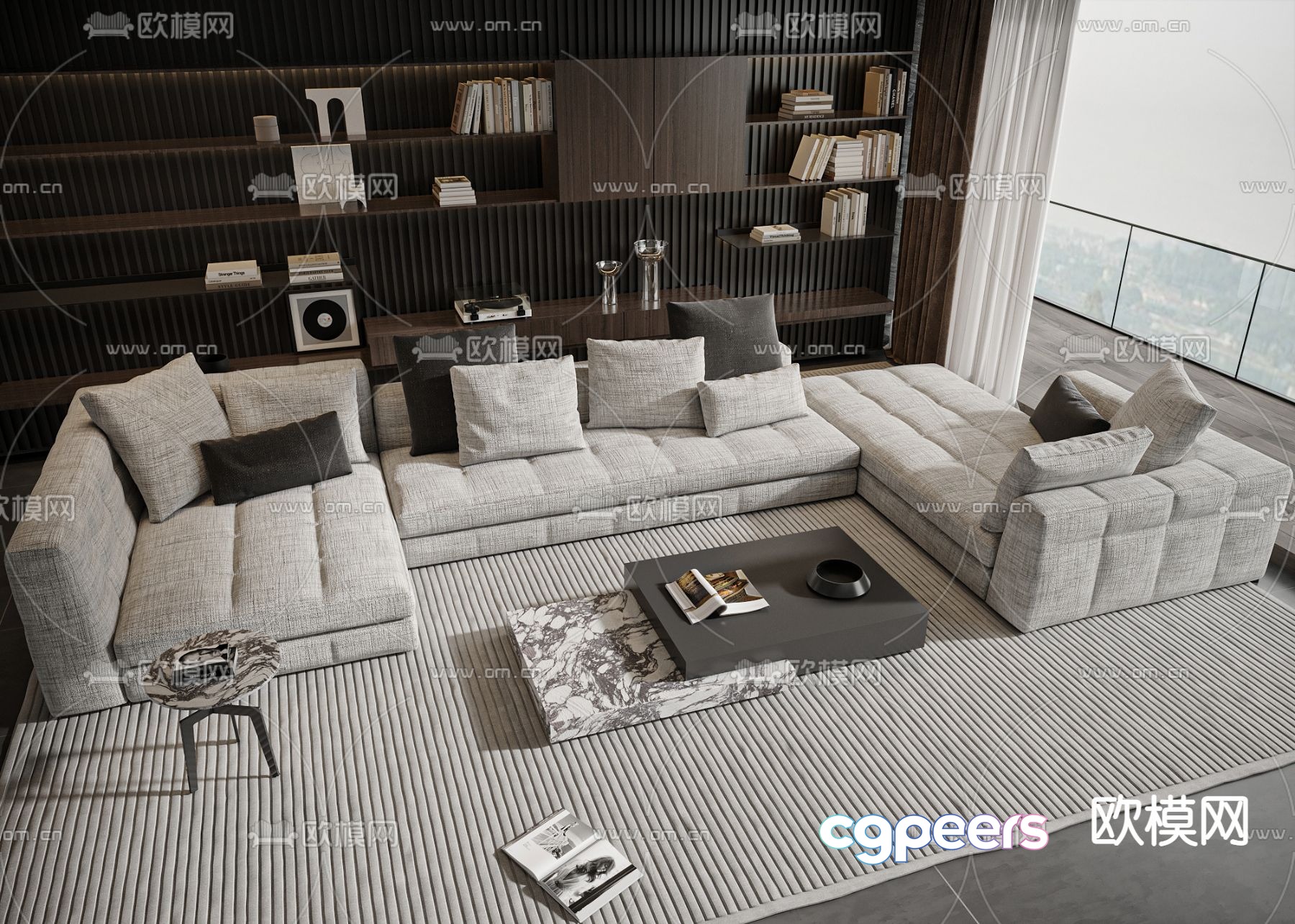Minotti modular sofa modular sofa 3d model Minotti modular sofa modular sofa 3d model