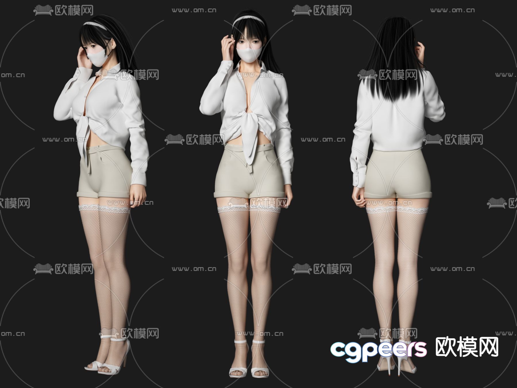 Mask beauty character 3d model Mask beauty character 3d model