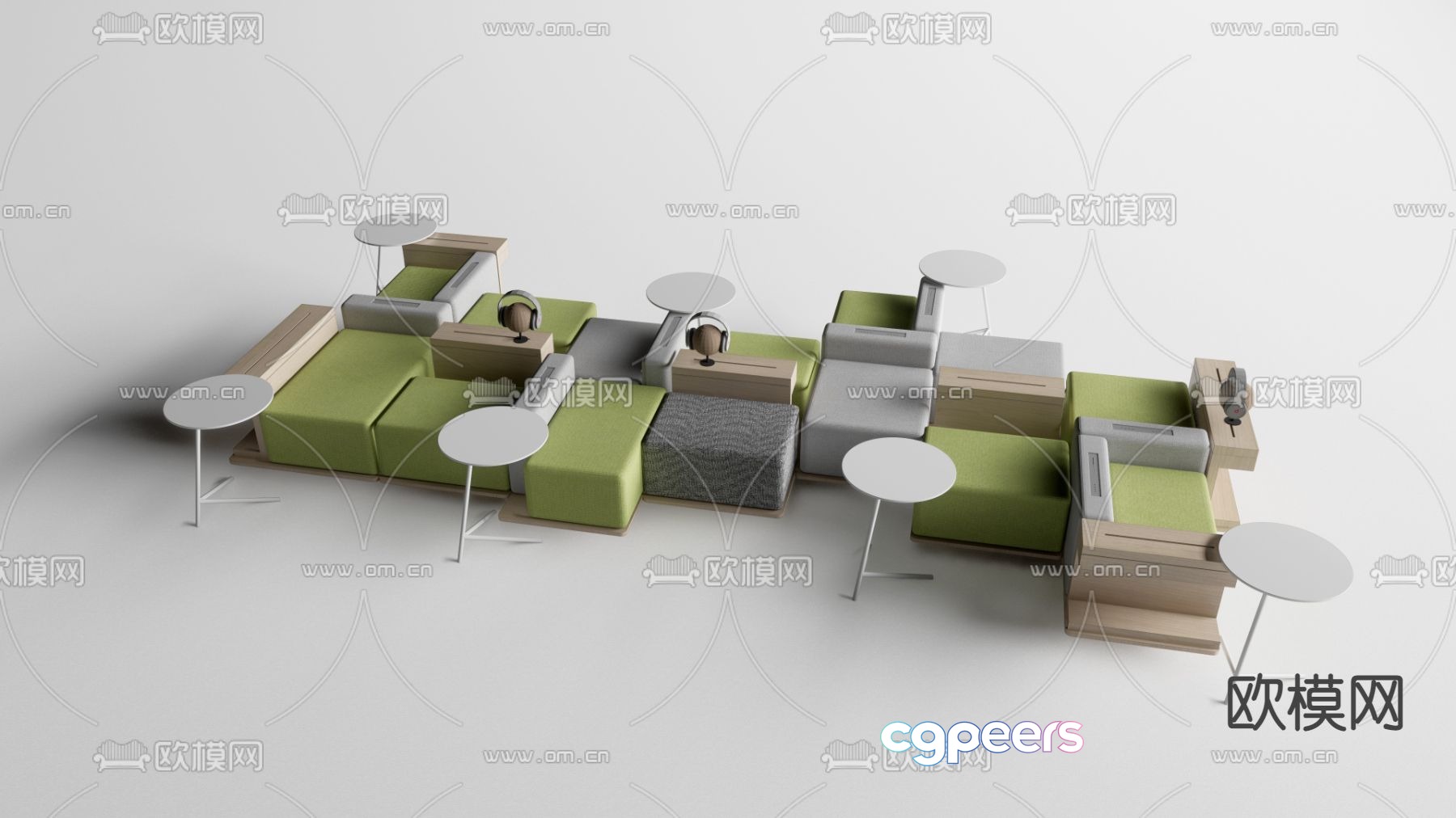 Office leisure sofa module sofa 3d model Office leisure sofa module sofa 3d model