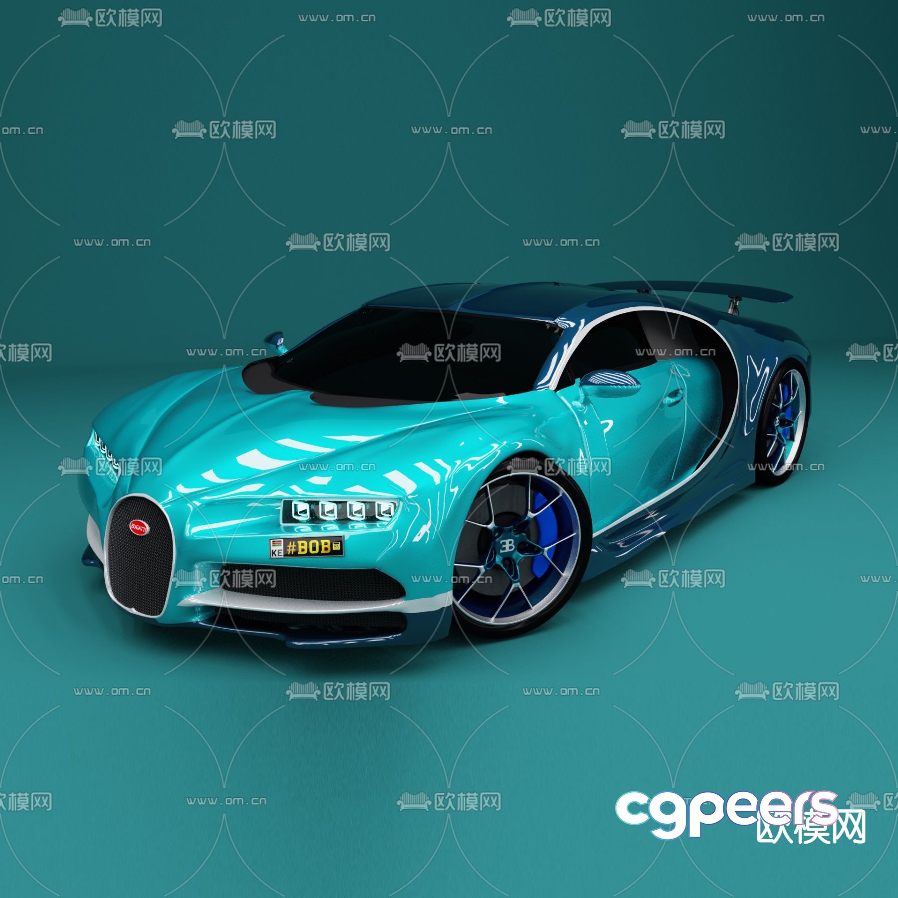 Modern Bugatti Veyron supercar free 3d model Modern Bugatti Veyron supercar free 3d model