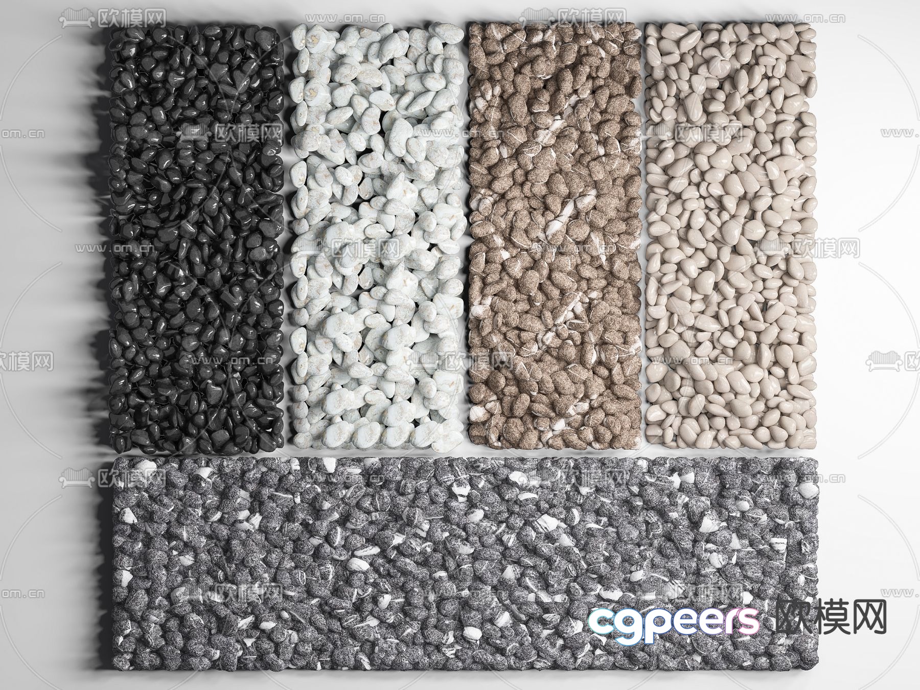 Stone Pebbles 3d model Stone Pebbles 3d model