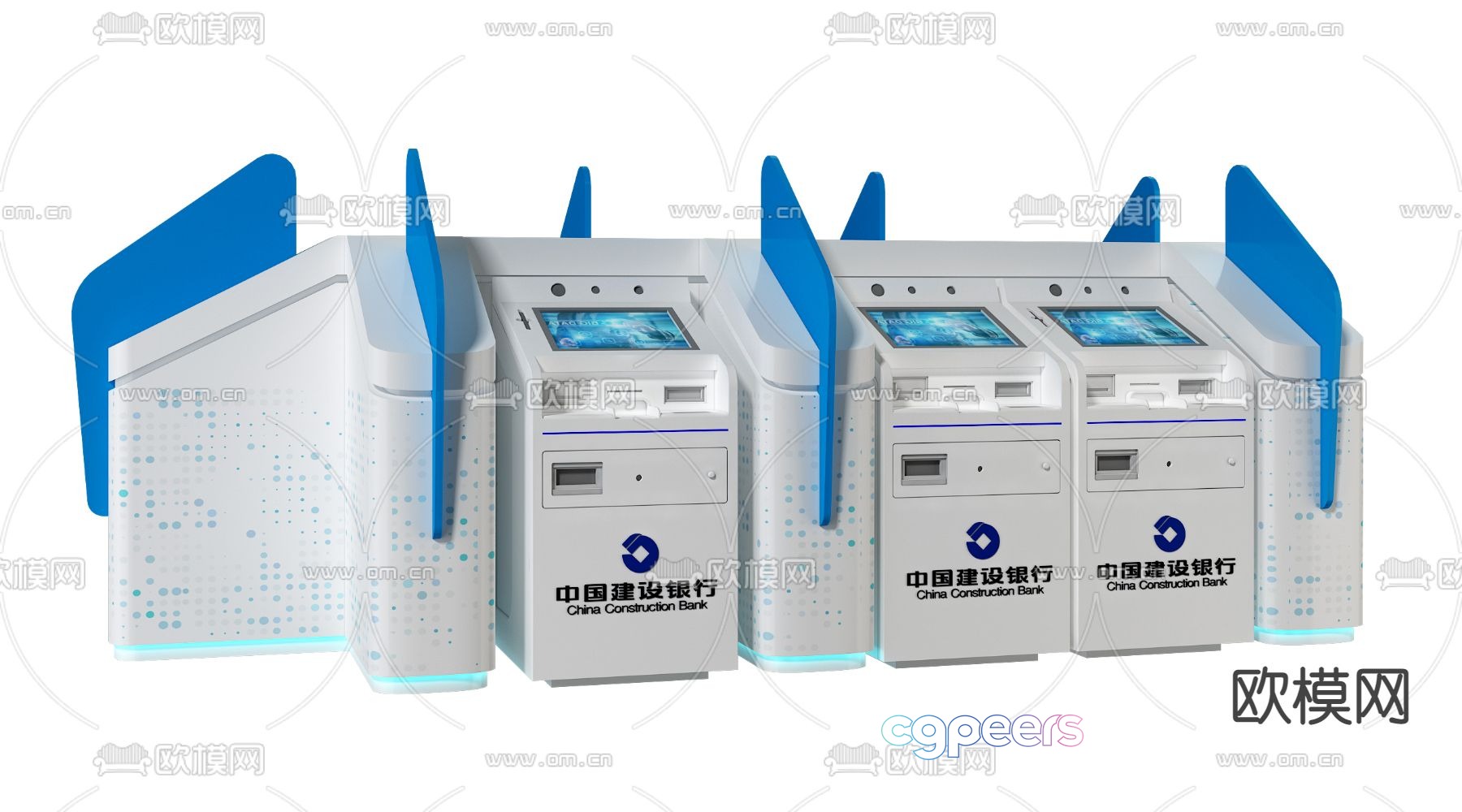 ATM machine self-service teller machine automatic teller machine 3d model