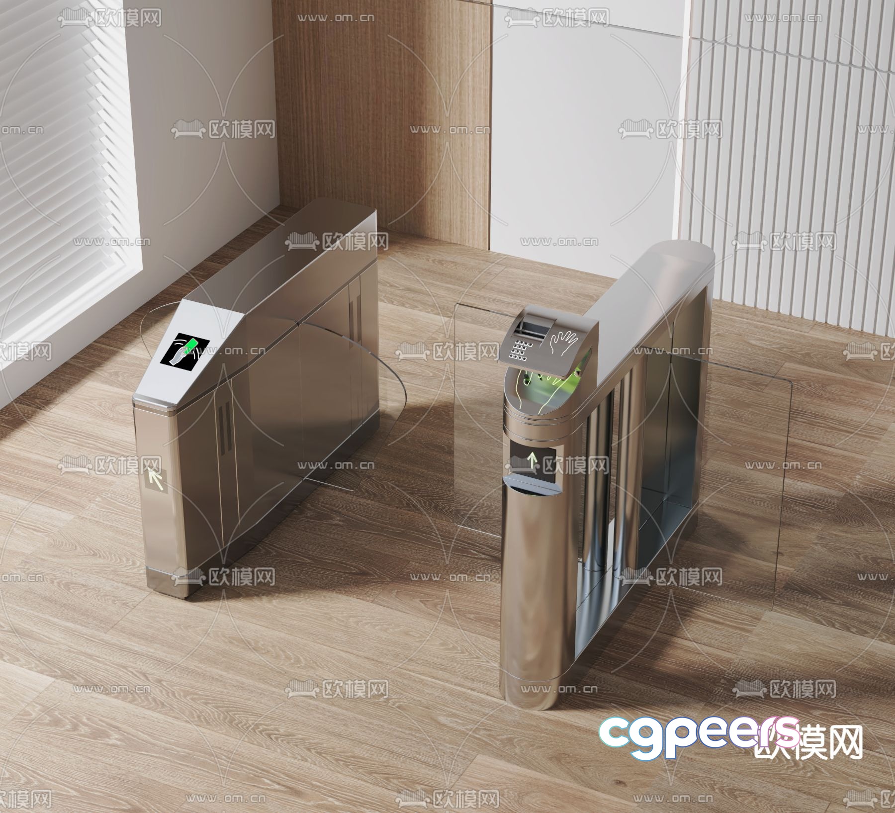 Passage gate access control machine 3d model Passage gate access control machine 3d model