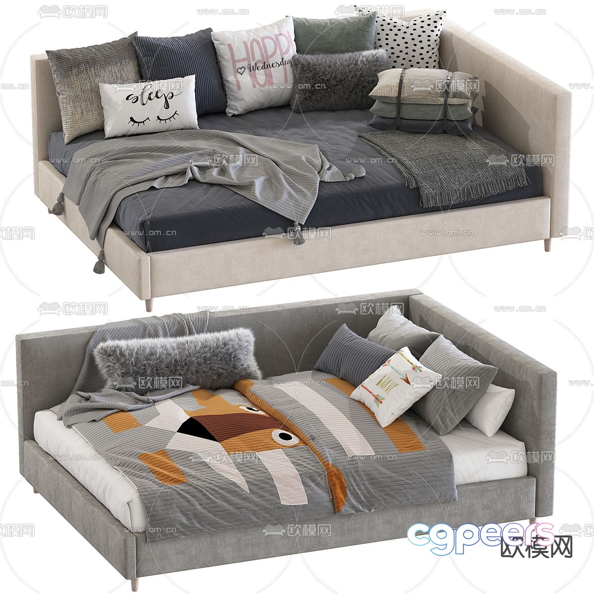 Children’s bed single bed 3d model Children’s bed single bed 3d model
