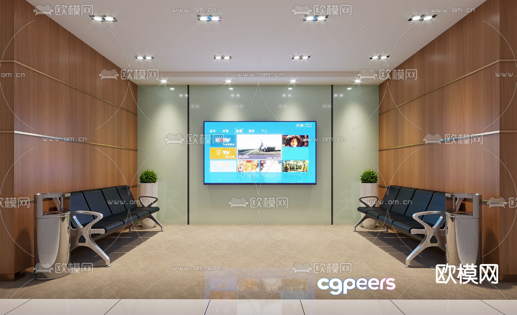 Waiting area Rest area 3D model Waiting area Rest area 3D model