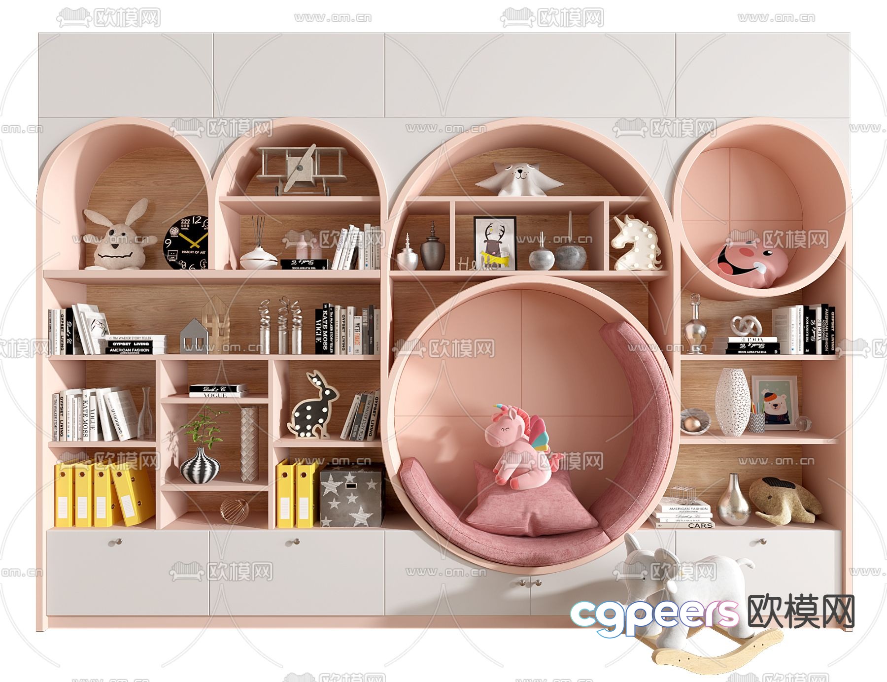 Children’s bookcase 3d model Children’s bookcase 3d model