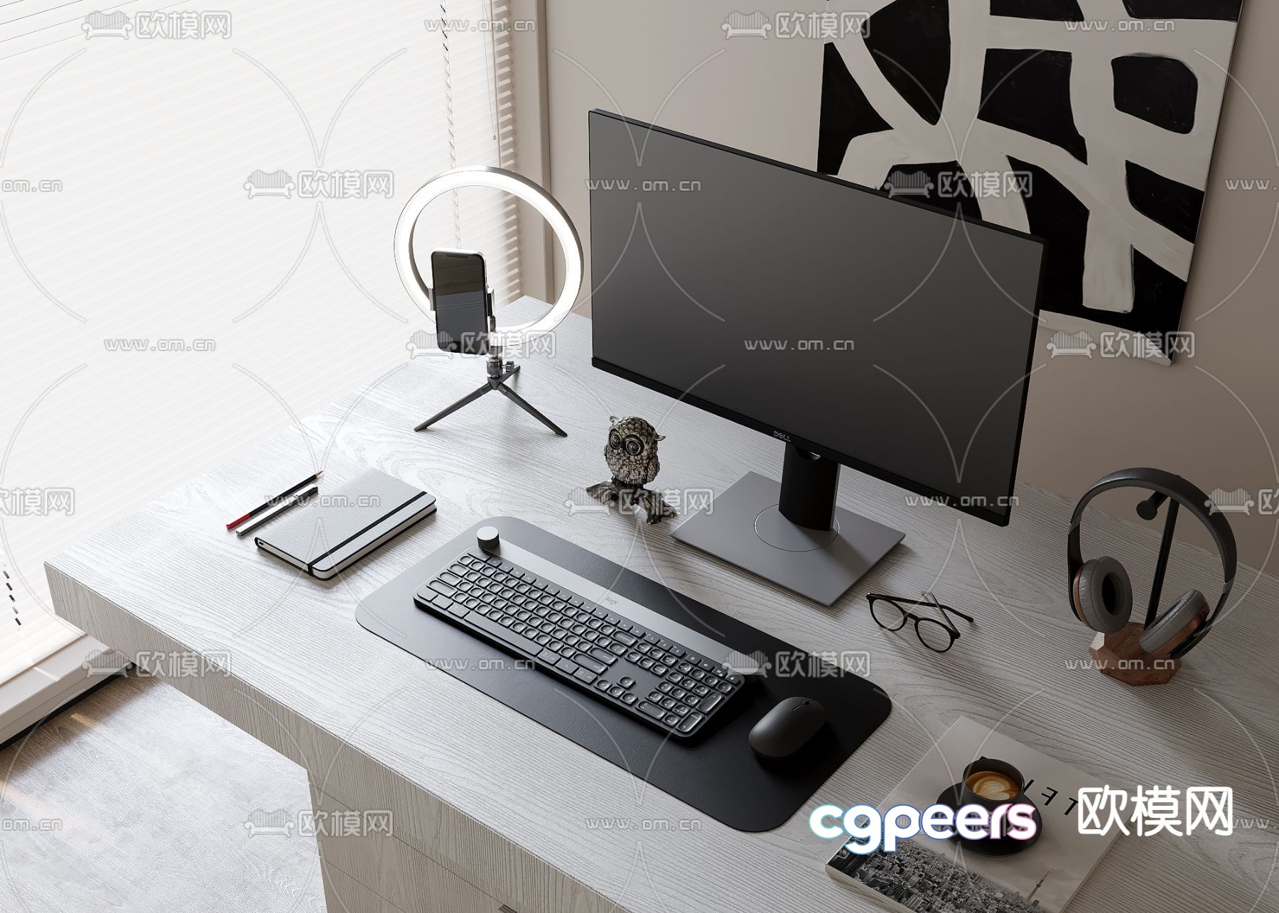 Office accessories computer stationery 3d model Office accessories computer stationery 3d model